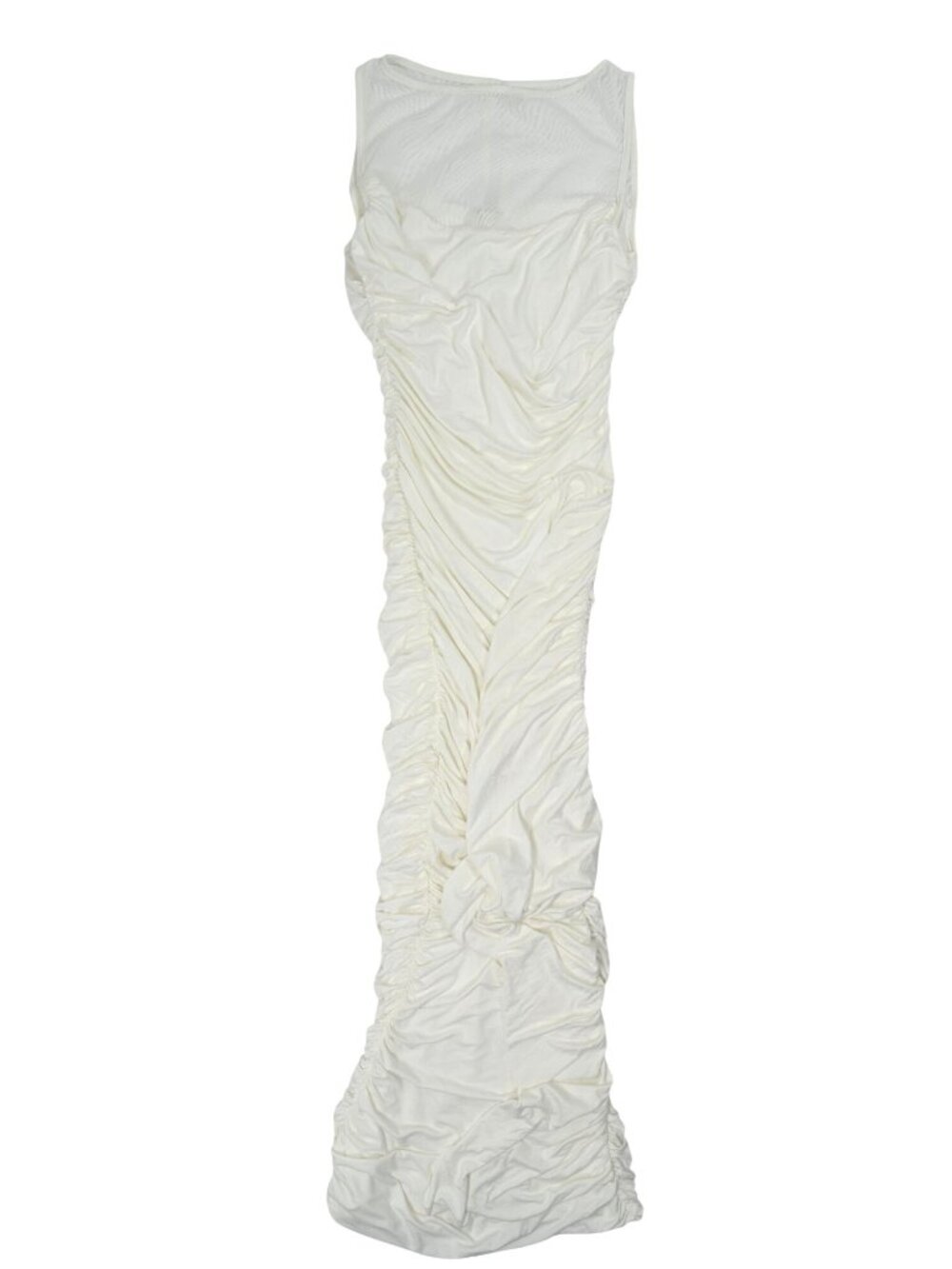 Elexiay Venus Jersey Midi Dress in White
